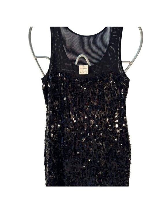 Express Dresses & Skirts - Black Y2k Inspired Sequin Sleeveless Mini Dress By Express S